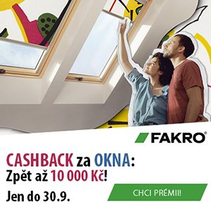 Cashback při výměně oken Fakro. Až 10 000 Kč ZPĚT!