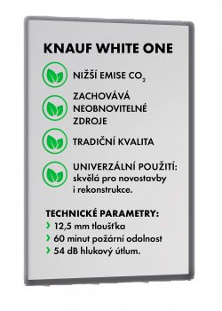 Sádrokartonová deska Knauf White One ve zkratce